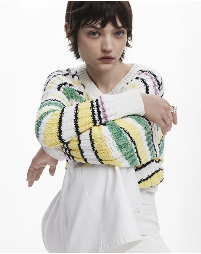 Desigual - Striped color sweater