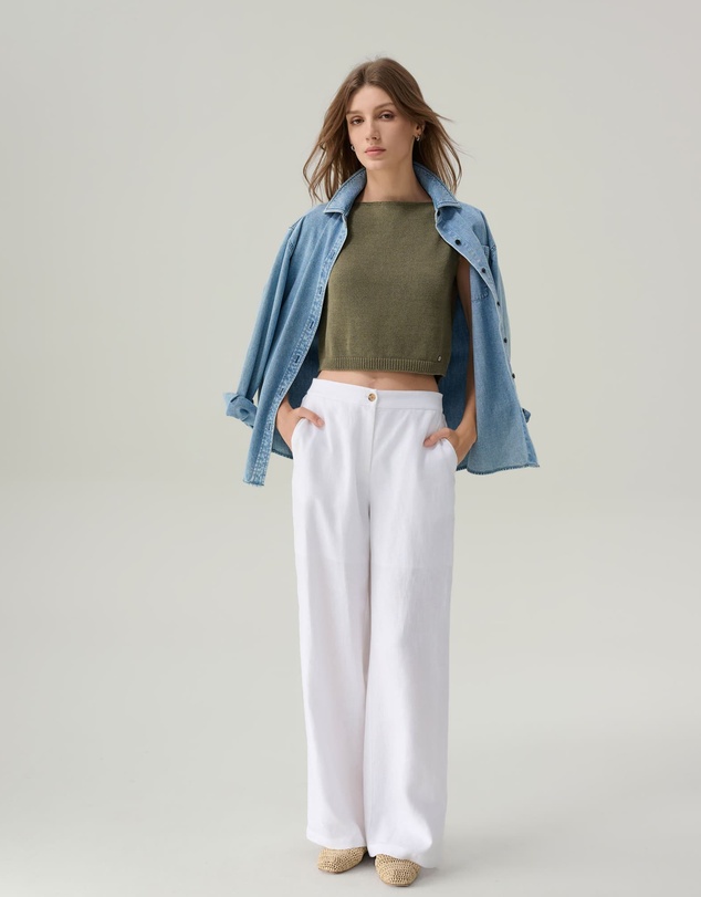 IDA+S - Winslie White Linen Pants