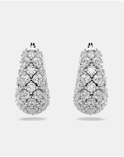 Swarovski - Sublima Earrings, White, Rhodium Plated