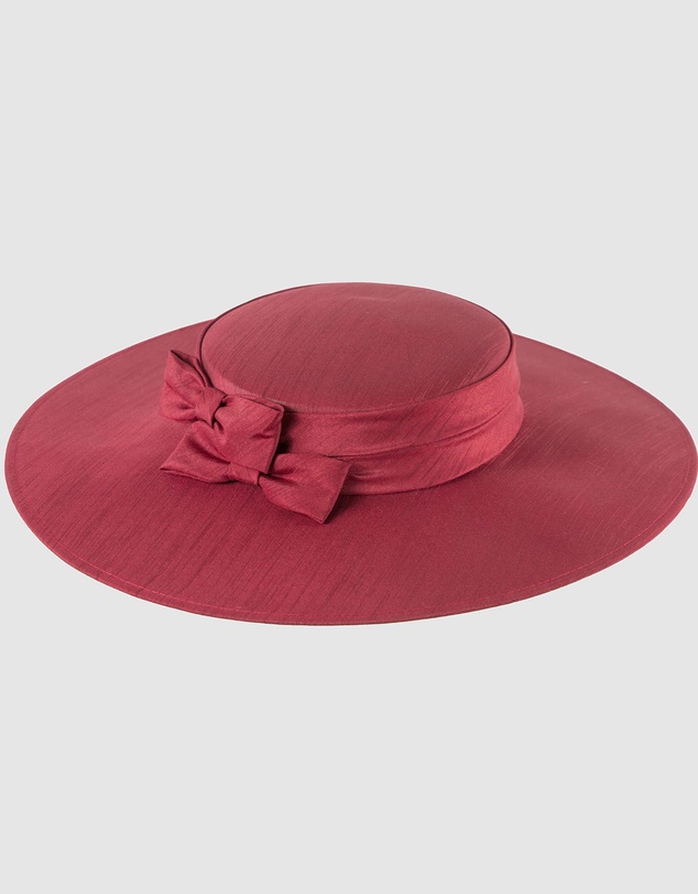 Max Alexander - Wine Wide Brim Boater Hat