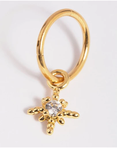 Lovisa - Gold Plated Titanium Crystal Star Clicker