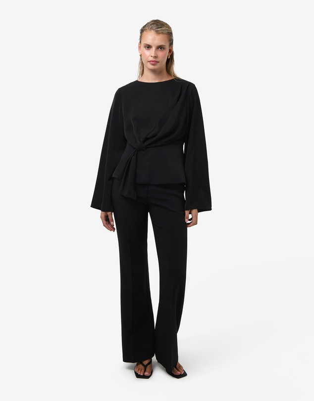 Forcast - Melody Long Sleeve Draped Top