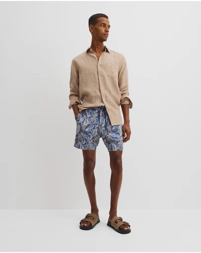 Country Road - Recycled Polyester Paisley Print Swim Short