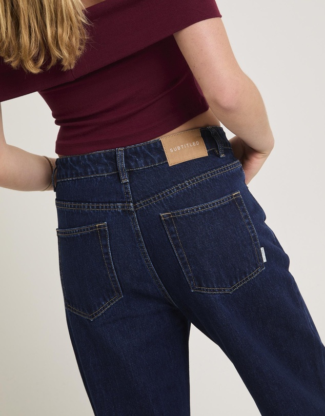 Subtitled - Alexa Mid Rise Denim Jeans Petite Relaxed