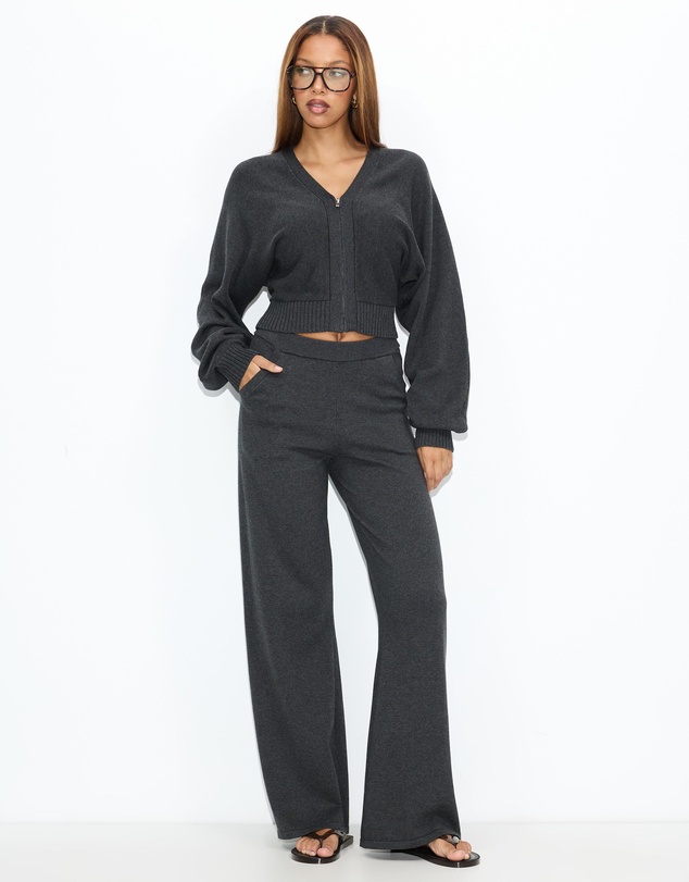 Dazie - Elise Zip Through Knit Jacket