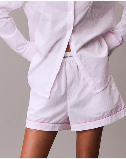 Calvin Klein - Cotton Poplin V Day Poplin Shorts