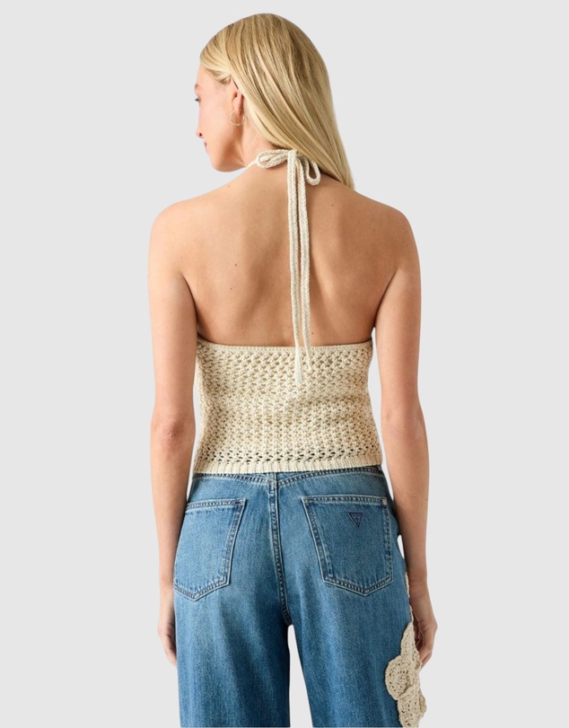 GUESS - Alicia Crochet Flower Sweater