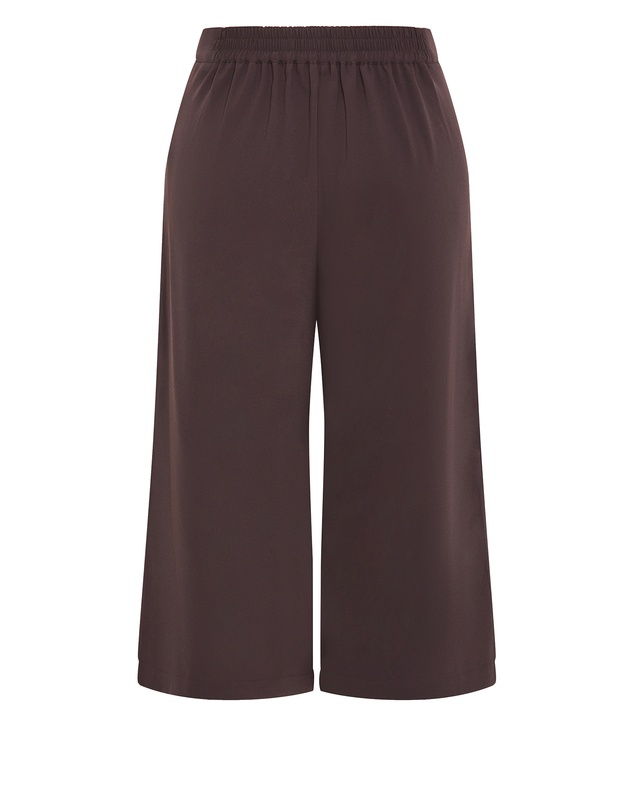 City Chic - Plus size Abbie Crop Pant - chocolate