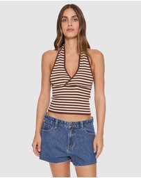 Thrills - Dayna Knit Halter Top