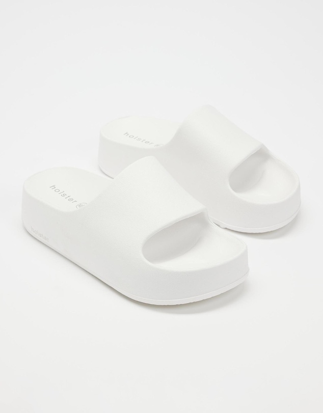 Holster - Levitate Vegan Platform Slide - White - Women's