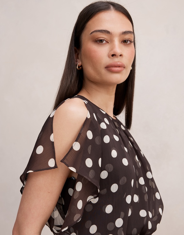Forever New - Dalton Flutter Sleeves Midi Dress
