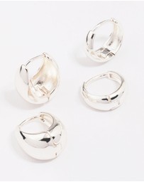 Lovisa - Silver Plated Bubble Huggie Earring Pack