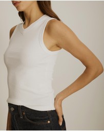 Atmos&Here - Organic Cotton High V-Neck Tank