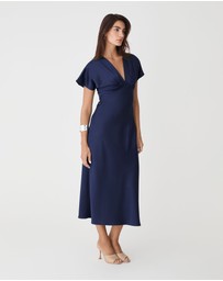 Forcast - Catalina V-Neck Satin Dress