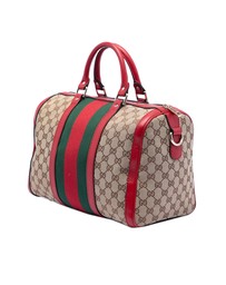 Pre-Loved by Azura Reborn - Pre-Loved Medium GG Canvas Web Joy Boston Bag