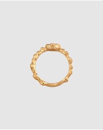 Haze & Glory - ICONIC EXCLUSIVE - Ring Sapphire Rose Solidarity 925 Sterling Silver Gold-Plated
