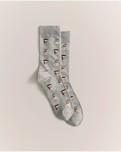 Trenery - Coffee Crew Sock in Cement