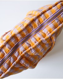 Mosey Me - Kumquat Bloom Seersucker Quilted Bag