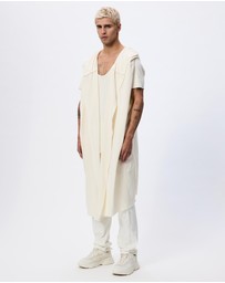 Surrounded By Ghosts - The Natrolite Hooded Rib Knit Sleeveless Cardigan