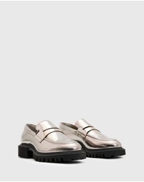 AllSaints - Lola Metallic Loafers - Women's