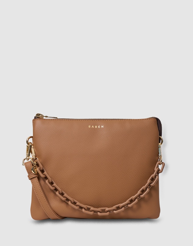 SABEN - Matilda Crossbody Toffee + Tonal Chain