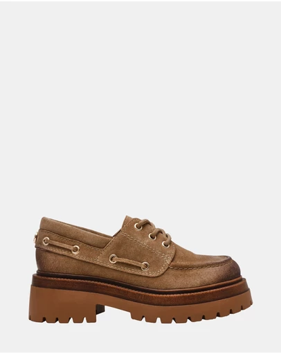 Steve Madden - Detroit Taupe Suede Loafers
