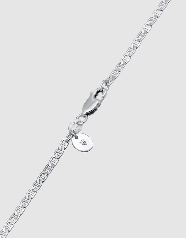 Elli Jewelry - Necklace Curb Modern Basic In 925 Sterling Silver