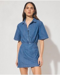 MON RENN - Indigo Denim Mini Dress