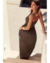 NEXT - Beaded Detail Crinkle Satin Bandeau Dress