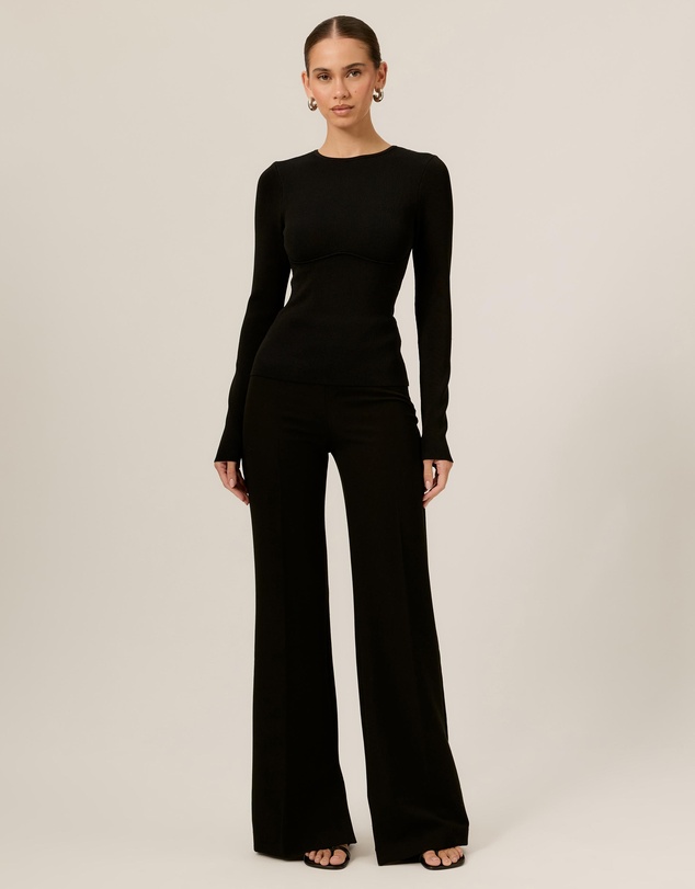 Tussah - Crew Neckline With Under Bust Seam Top