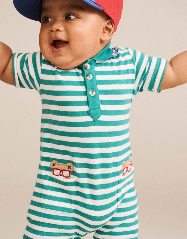 Huxbaby - Stripe Vacay Hux Romper - Babies