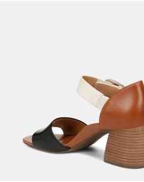 Vionic - Chardonnay Heeled Sandal - Tan/Black/Cream
