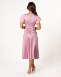 Petal & Pup - Nova Flutter Sleeve Midi Dress - Dusty Rose