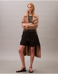 Calvin Klein - Cotton Stretch Pleated Shorts