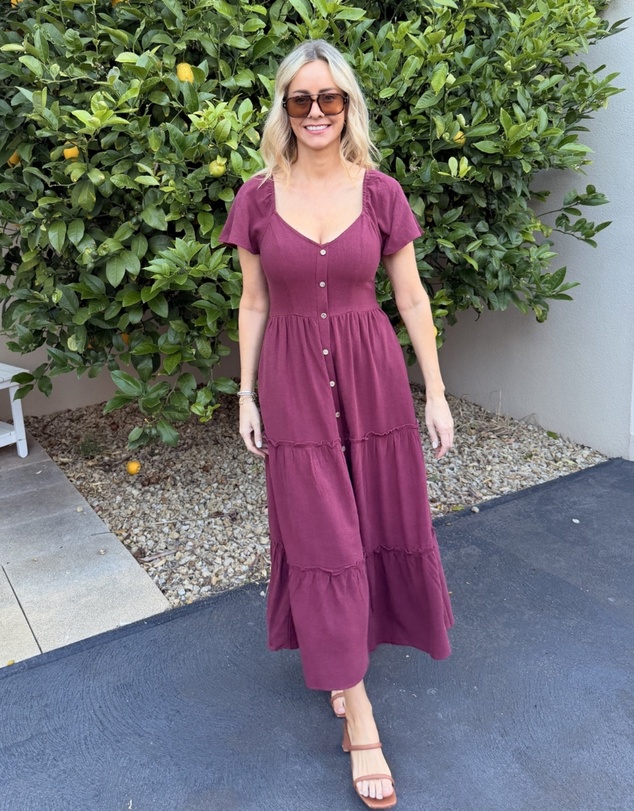 Esther & Co - Celie Dress - Bordeaux