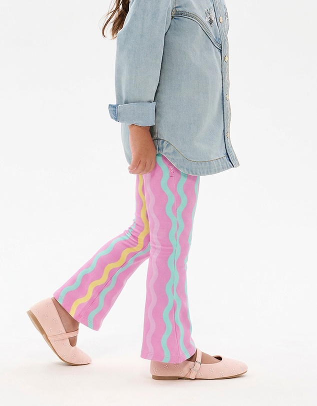 Rock Your Kid - Candy Stripe Bonnie Flare Legging