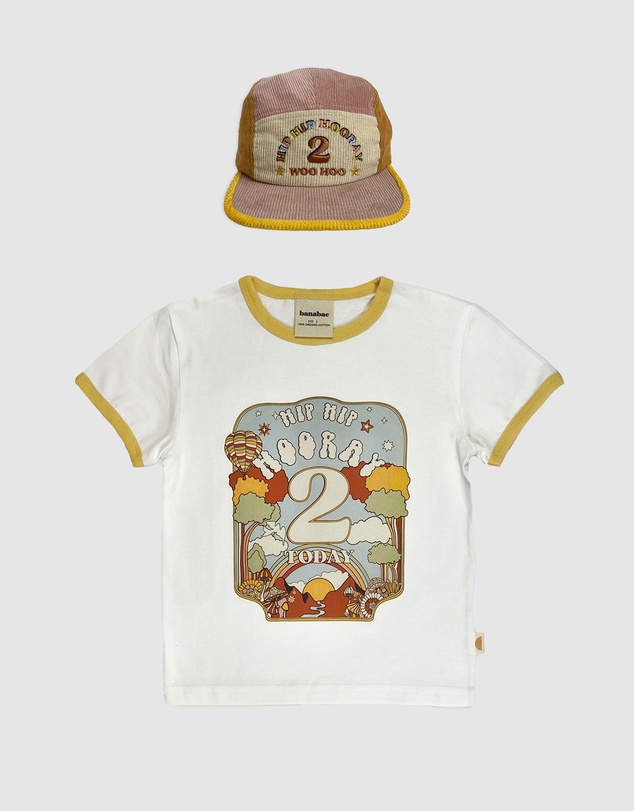 Banabae - Banabae 2nd Birthday Cap and Tee Bundle in Musk