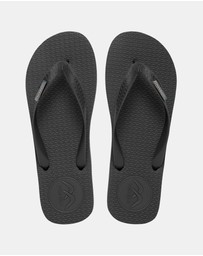 Boomerangz Footwear - Men's Black Thongs with arch support and 2 x interchangeable straps