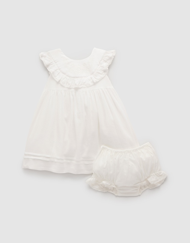 Purebaby - Ruffle Dress - Babies-Kids