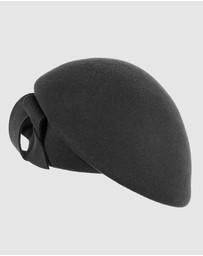 Max Alexander - Winter Black Felt Beret Hat