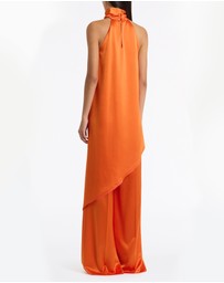 Carla Zampatti - Clementine Satin Acetate Draped Asymmetric Top