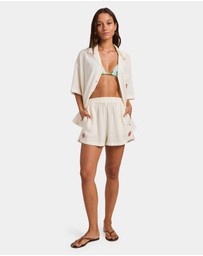 Roxy - Womens Hibiscus Elastic Waist Shorts