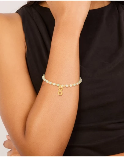 Lovisa - Waterproof Gold Plated Stainless Steel Semi Precious Infinity Stretch Bracelet