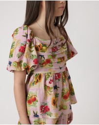 Decjuba Kids - Melody Puff Sleeve Top - Teens