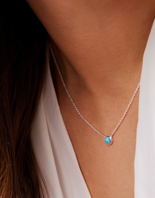 Najo - Heavenly Turquoise Silver Necklace