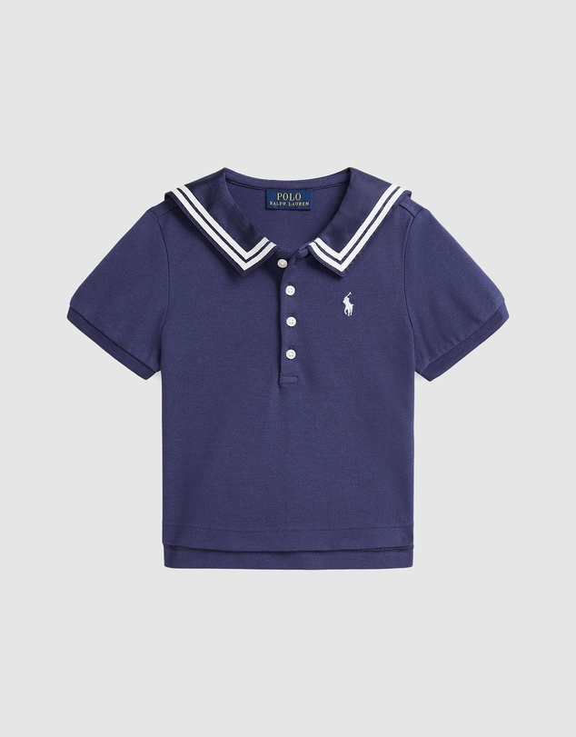 Polo Ralph Lauren - Stretch Mesh Sailor Polo Shirt - ICONIC EXCLUSIVE - Kids