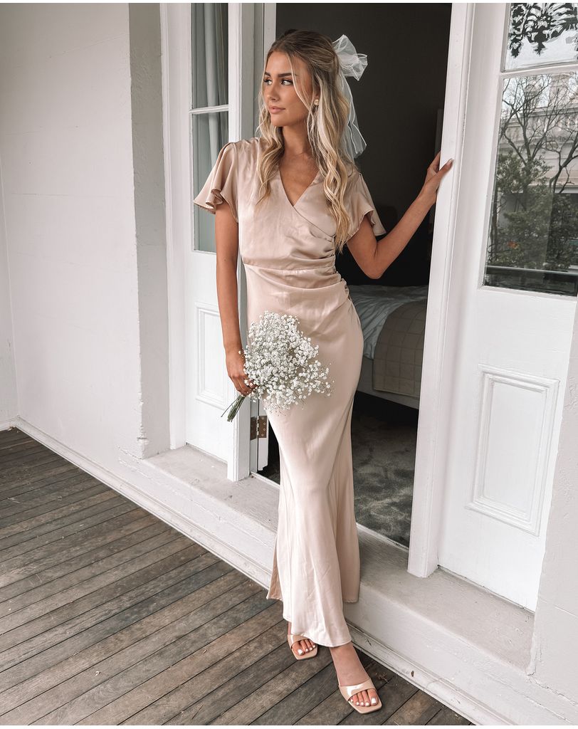 sachin and babi light blue dress Champagne lace short prom dress, champagne lace cocktail dress – dresstby main image 0
