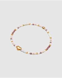 Elli Jewelry - Bracelet Kid Heart Multicolour 925 Sterling Silver Gold Plated