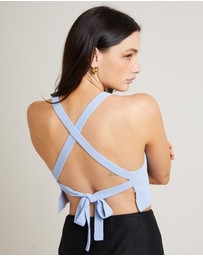 Subtitled - Andi Compact Knit Cross Back Top