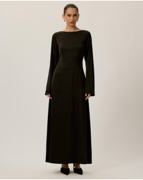 Tussah - Bec Long Sleeve Satin Maxi Dress